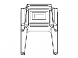 Blue Stackable Plastic Outdoor Side Table 3D Model