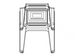 Blue Stackable Plastic Outdoor Side Table 3D Model