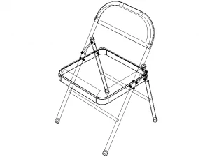 GB Folding Chair 3D Model