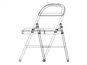 GB Folding Chair 3D Model