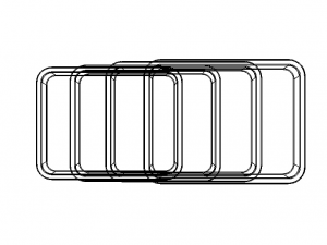 Rectangular Plastic Tray 30 Cms X 40 Cms X 8 Cms 3D-Modell