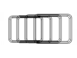 Rectangular Plastic Tray 30 Cms X 40 Cms X 8 Cms 3D Model