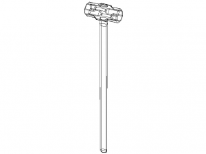 Sledge Hammer with Wooden Handle Model 3D