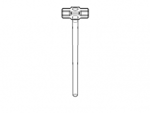 Sledge Hammer with Wooden Handle Model 3D