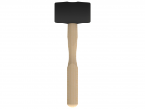 Rubber Mallet with Wooden Handle 3D मॉडल
