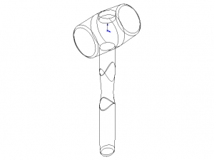 Rubber Mallet with Wooden Handle 3D मॉडल