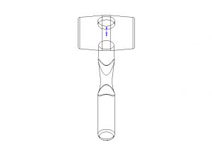 Rubber Mallet with Wooden Handle 3D मॉडल