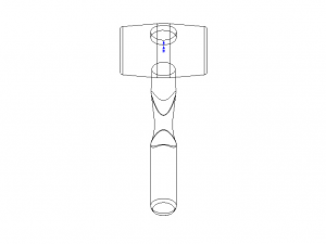 Rubber Mallet with Wooden Handle 3D मॉडल