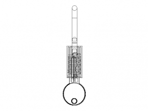 Solid Black Essential Padlock Modello 3D