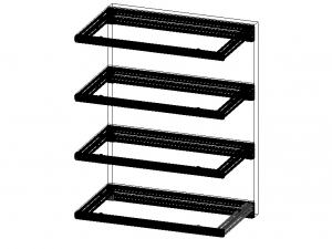 Aluminum Wall Mount Shelving 3D Model