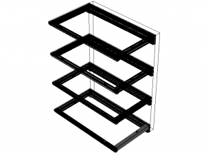 Aluminum Wall Mount Shelving 3D Model
