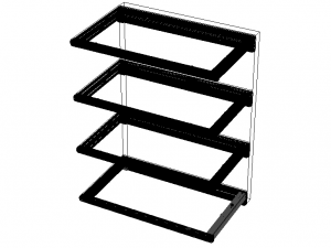 Aluminum Wall Mount Shelving 3D Model