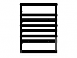 Aluminum Wall Mount Shelving 3D Model