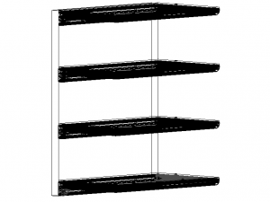 Aluminum Wall Mount Shelving 3D Model