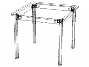 Solid Teak Wood Table Modelo 3D