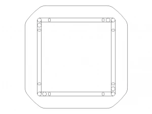 Round Aluminum Wave Table 3D Model