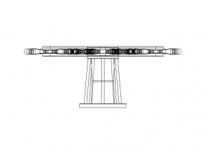 Wooden Ship Wheel Table 3D Model