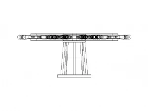 Wooden Ship Wheel Table 3D Model