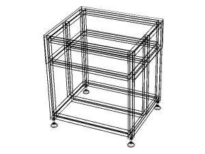 Steel Work Table WL67 3D Model