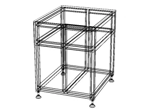 Steel Work Table WL67 3D Model