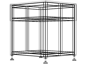 Steel Work Table WL67 3D Model