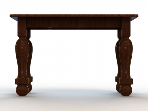 Wooden Rectangular Antique Table 3D Модель