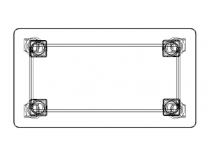 Wooden Rectangular Antique Table 3D Модель