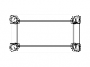Wooden Rectangular Antique Table 3D Модель