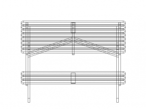Oak Picnic Bench 3Dモデル