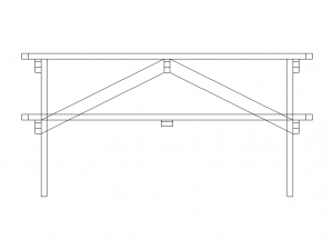 Oak Picnic Bench 3Dモデル