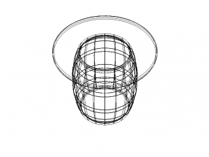 Wooden Barrel Table 3D मॉडल