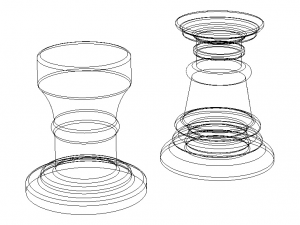 Cedar Wood Stool Model 3D