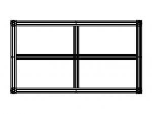 900x500 Single Open T-Slots Bench Modèle 3D