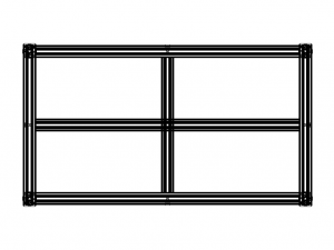 900x500 Single Open T-Slots Bench Modèle 3D