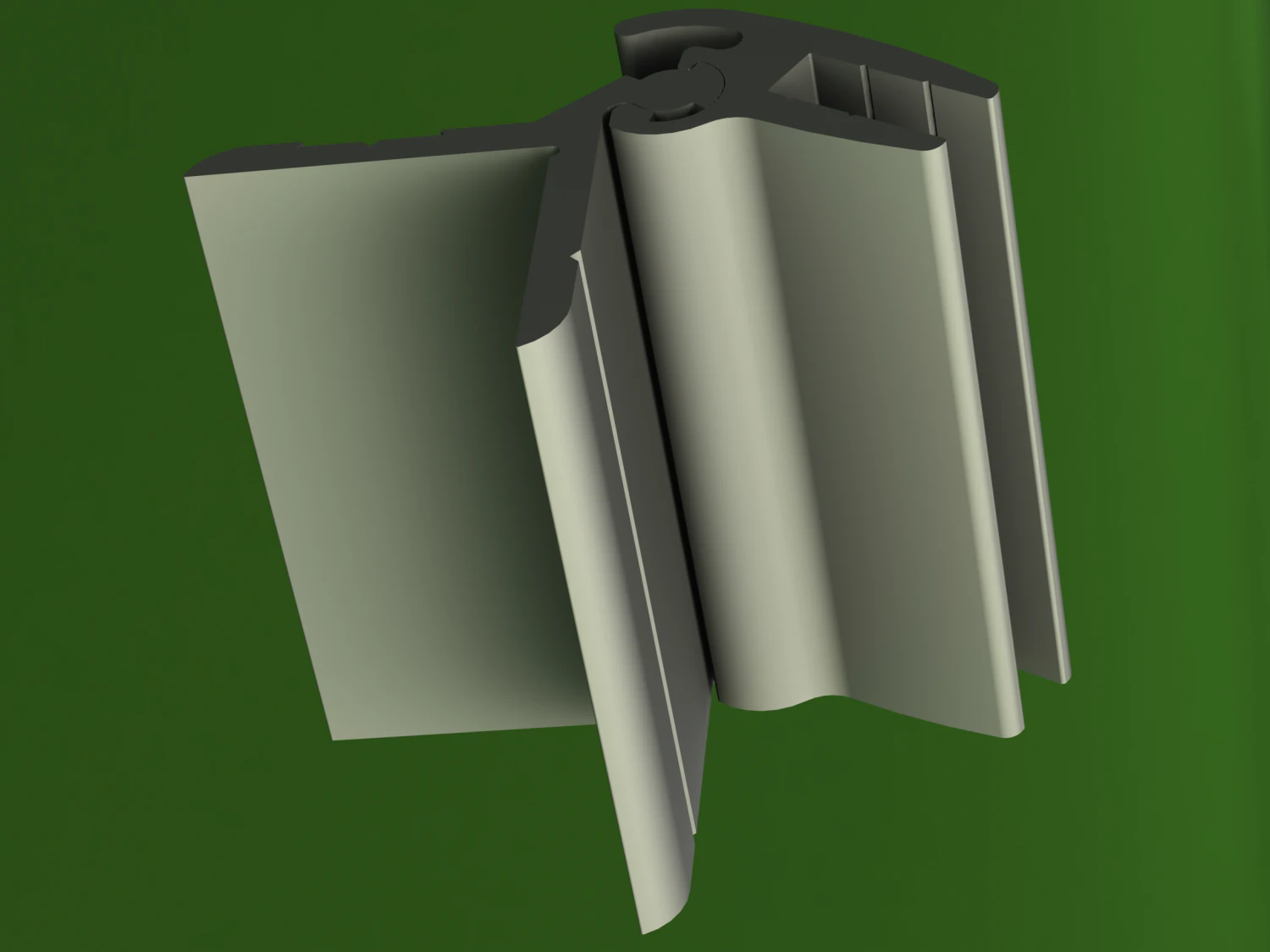 Aluminum Snap Fit Hinge 3D Model .c4d .max .obj .3ds .fbx .stl .blend 