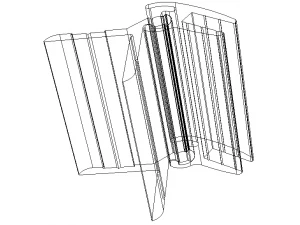 Aluminum Snap Fit Hinge 3D Model