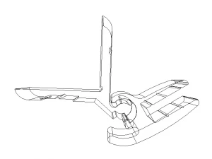 Aluminum Snap Fit Hinge 3D Model