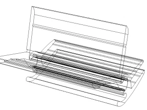 Aluminum Snap Fit Hinge 3D Model