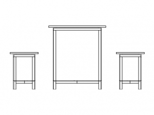 Canteen Steel Table 3D Model