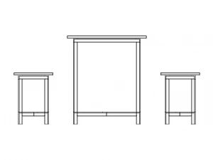 Canteen Steel Table 3D Model