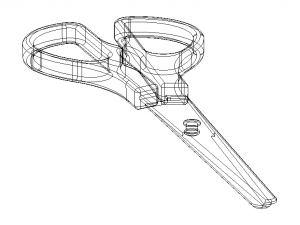 Green Utility Scissors Modello 3D