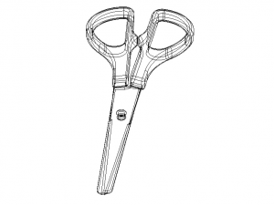 Green Utility Scissors Modello 3D