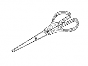 Green Utility Scissors Modello 3D