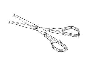 Green Utility Scissors Modello 3D