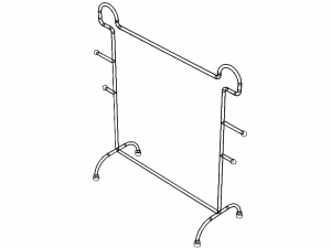 Stainless Steel Clothes Rack 3D Модель