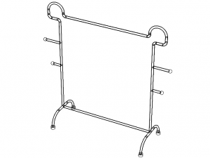 Stainless Steel Clothes Rack 3D Модель