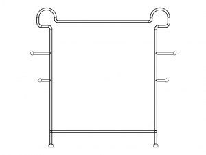 Stainless Steel Clothes Rack 3D Модель