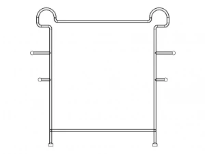 Stainless Steel Clothes Rack 3D Model
