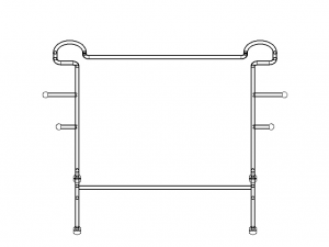 Stainless Steel Clothes Rack 3D Модель