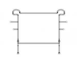 Stainless Steel Clothes Rack 3D Model